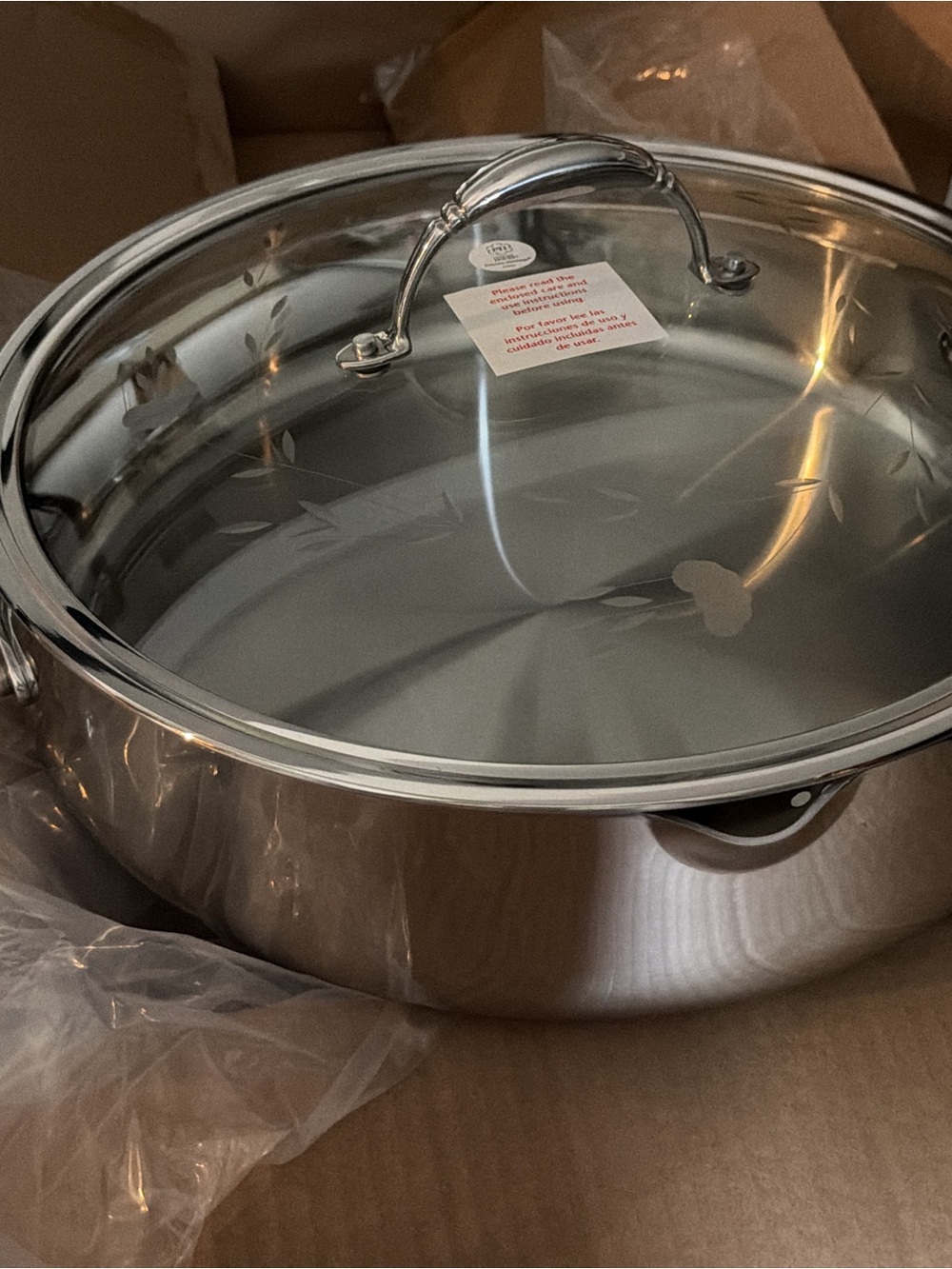 Princess House Stainless Steel Stockpot with Glass Lid - Silver